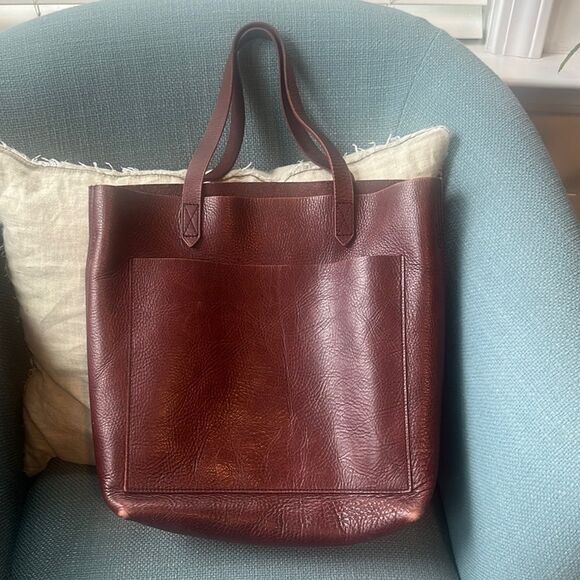 Madewell Brown Leather Tote Bag - Picture 1 of 8